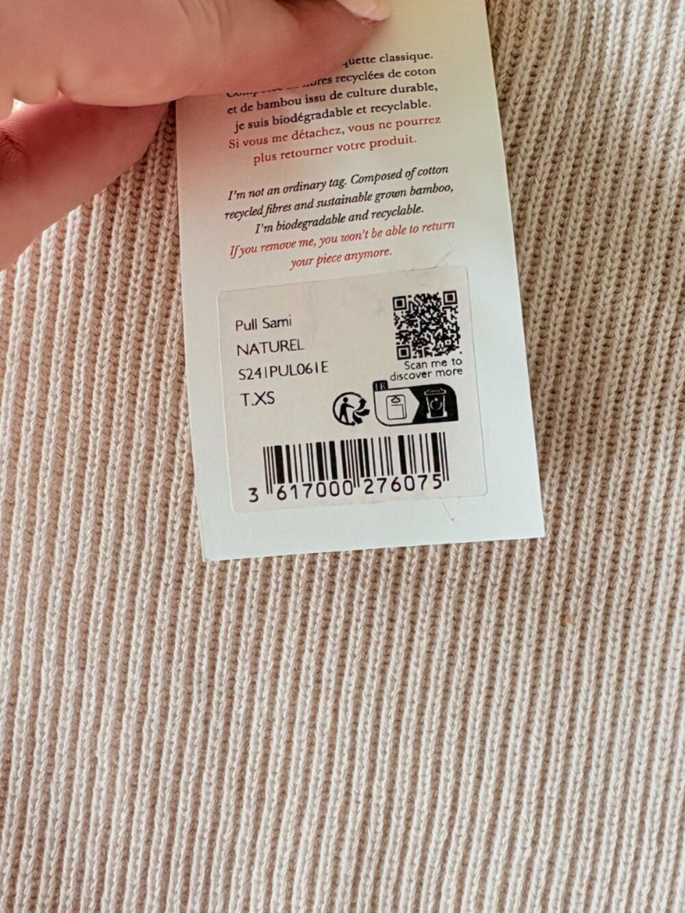 NWT Sezane Sami Pullover Sweater NWT - Picture 3 of 6
